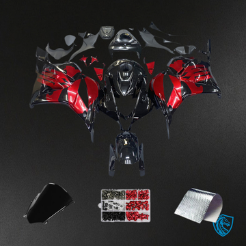 Honda CBR600RR F5 (2009-2012) Black & Red Fairing Kit - Aftermarket ABS Bodywork