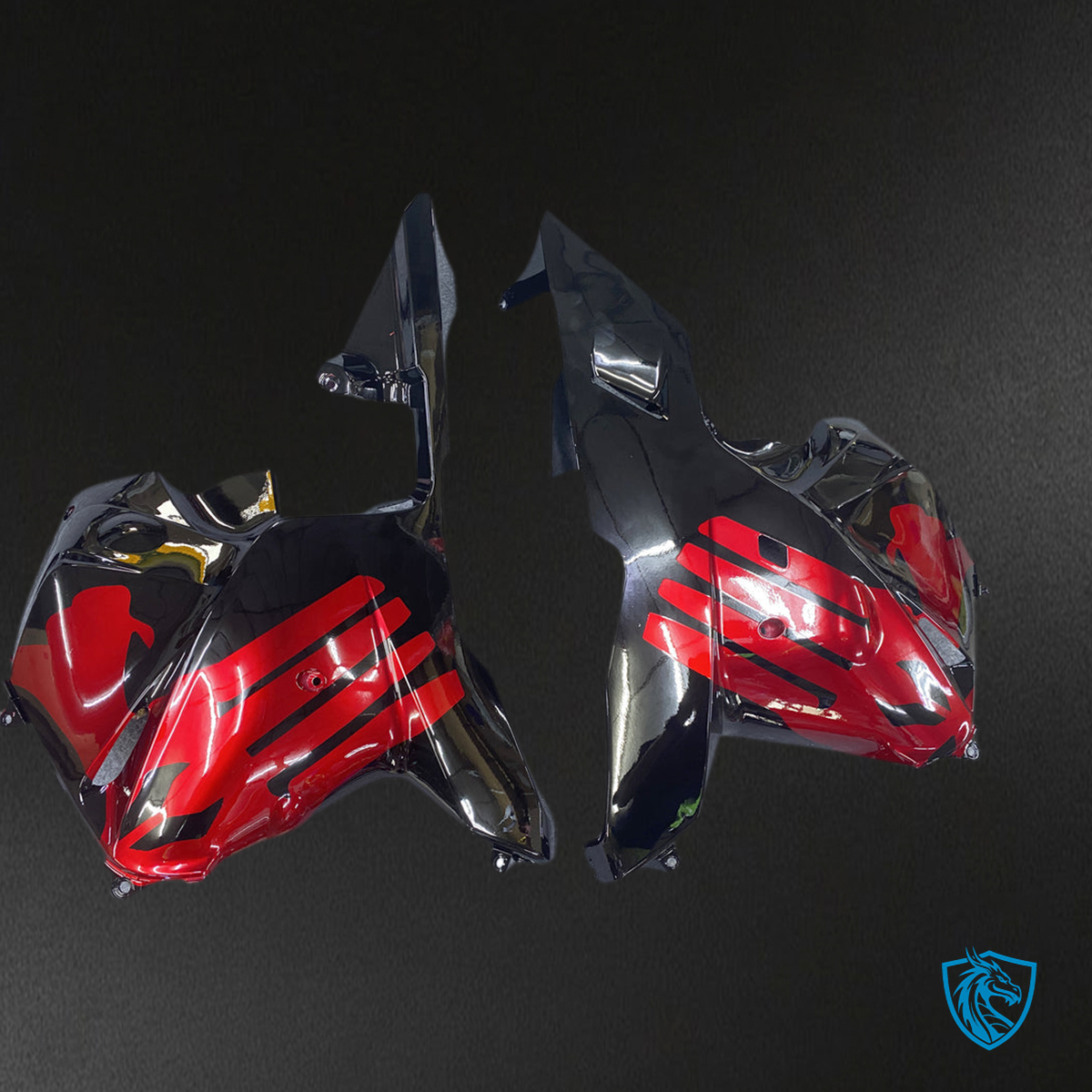 Honda CBR600RR F5 (2009-2012) Black & Red Fairing Kit - Aftermarket ABS Bodywork
