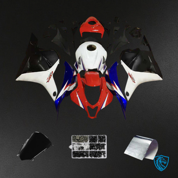 Honda CBR600RR F5 (2009-2012) White, Red & Blue - Custom ABS Fairing Kit