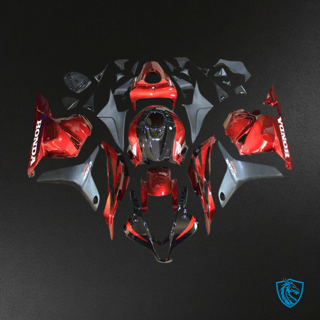Honda CBR600RR F5 (2009-2012) Black & Red - MERGEment Motorcycle Fairings Kit
