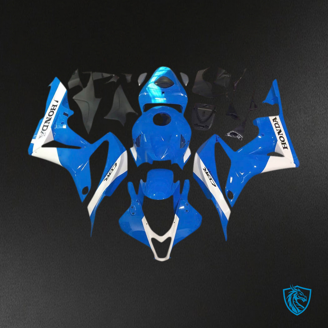 Honda CBR600RR F5 (2009-2012) Blue & White - Custom ABS Fairing Kit