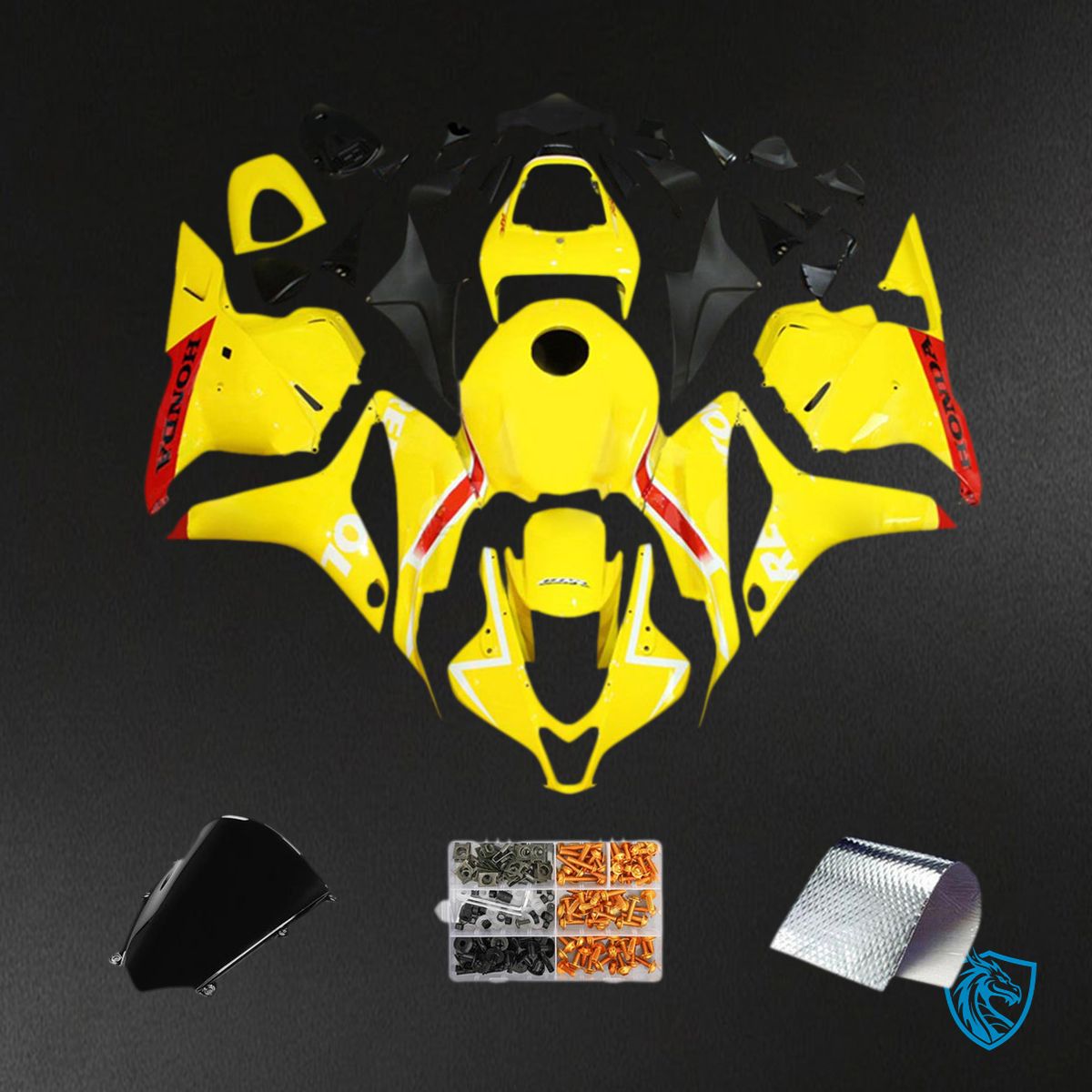 Honda CBR600RR F5 (2009-2012) Yellow - MERGEment Motorcycle Fairings Kit