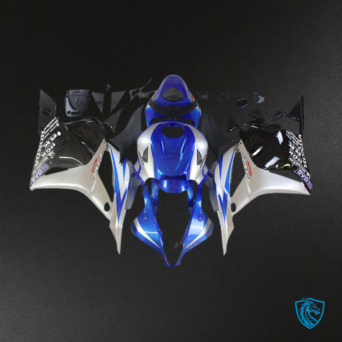 Honda CBR600RR F5 (2009-2012) Blue, Silver & Black Fairing Kit | ABS Bodywork
