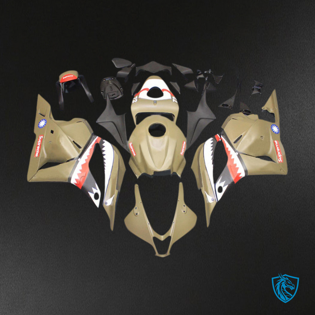 Honda CBR600RR F5 (2009-2012) Beige Shark teeth - MERGEment Motorcycle Fairings Kit