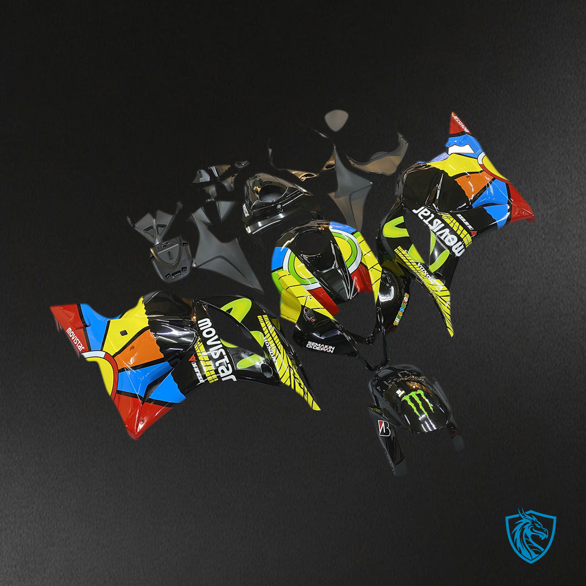 Honda CBR600RR F5 (2009-2012) Multicolour Fairing Kit - Aftermarket ABS Bodywork