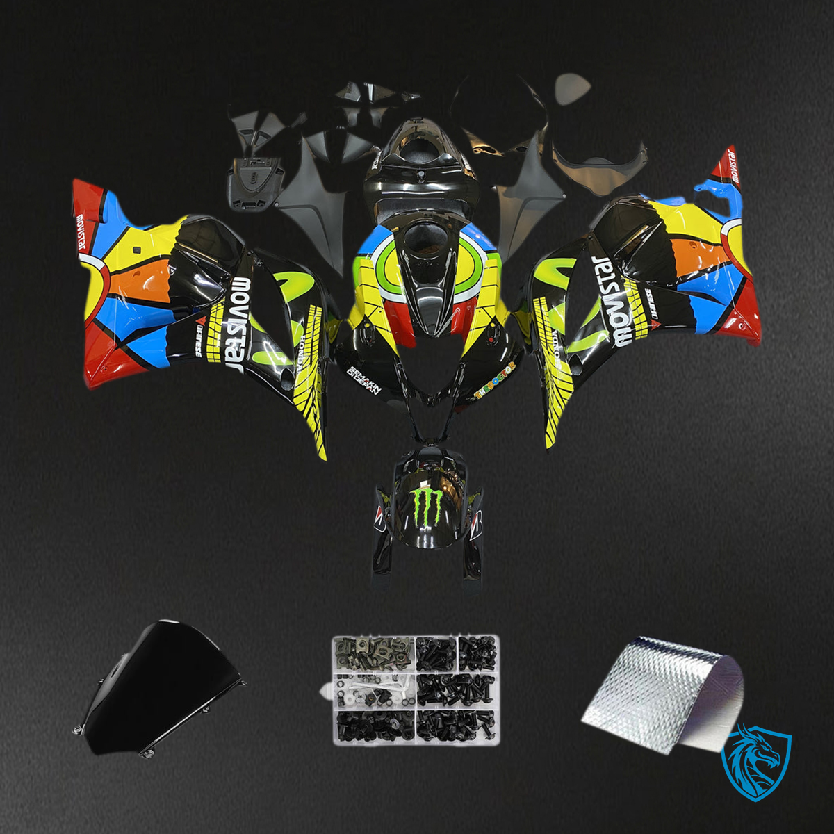 Honda CBR600RR F5 (2009-2012) Multicolour Fairing Kit - Aftermarket ABS Bodywork