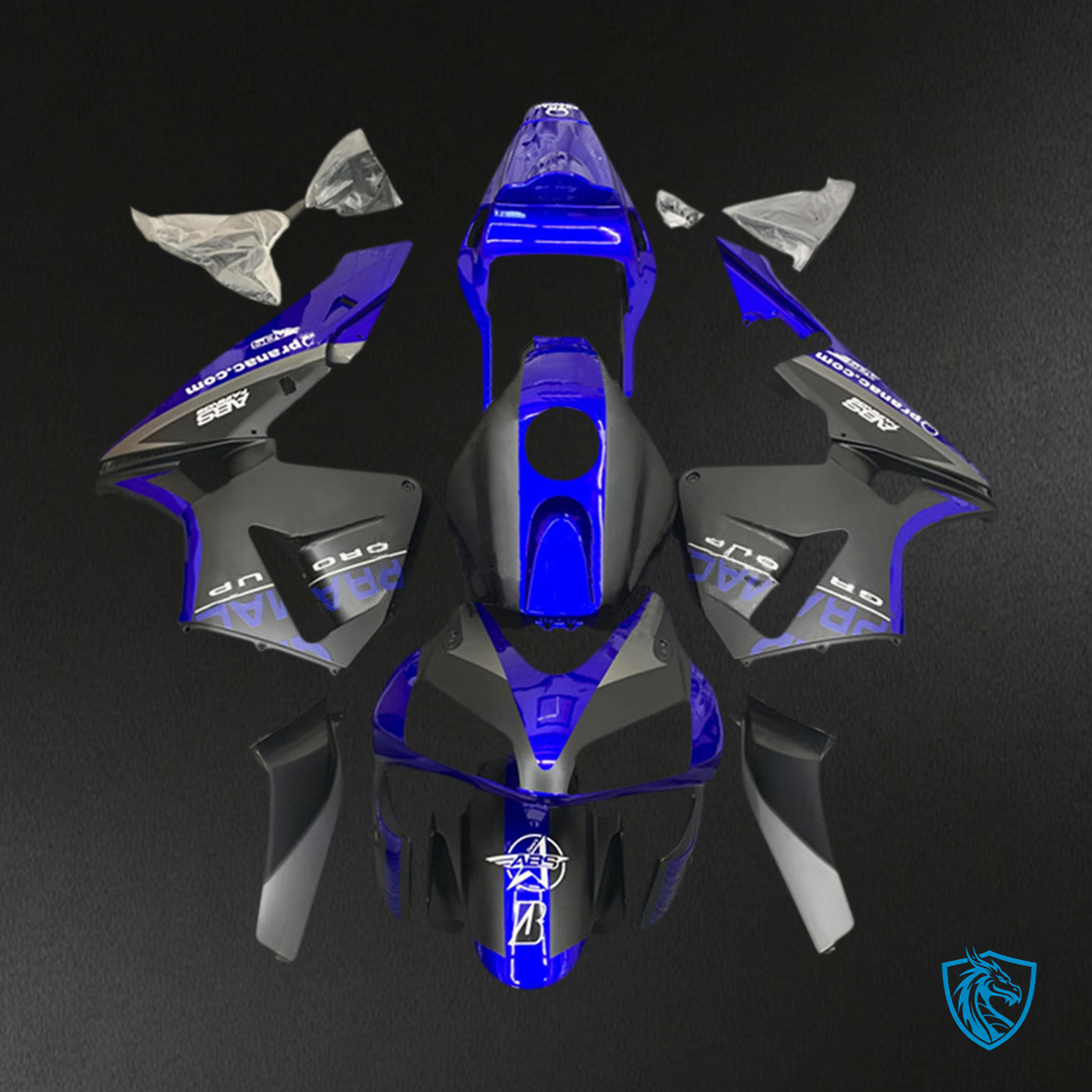 Honda CBR600RR (2003-2004) Black & Blue F5 Fairing Kit - Aftermarket ABS Bodywork