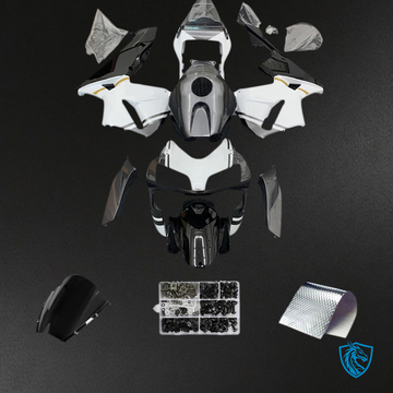 Honda CBR600RR (2003-2004) White & Black F5 Fairing Kit - Aftermarket ABS Bodywork