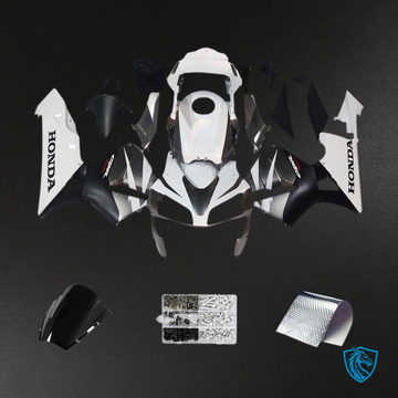 Honda CBR600RR (2003-2004) White & Black F5 - Custom ABS Fairing Kit