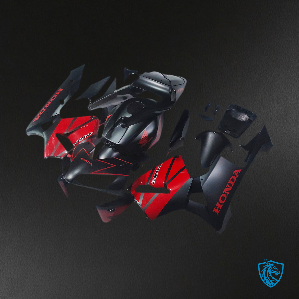 Honda CBR600RR (2003-2004) Black & Red F5 - MERGEment Motorcycle Fairings Kit