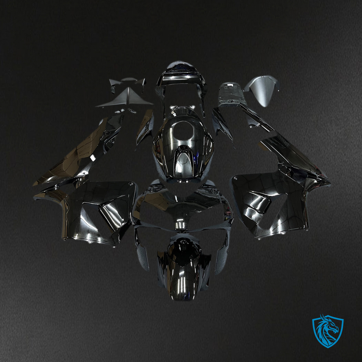 Honda CBR600RR (2003-2004) Gloss Black Generic Fairing Kit - Aftermarket ABS Bodywork
