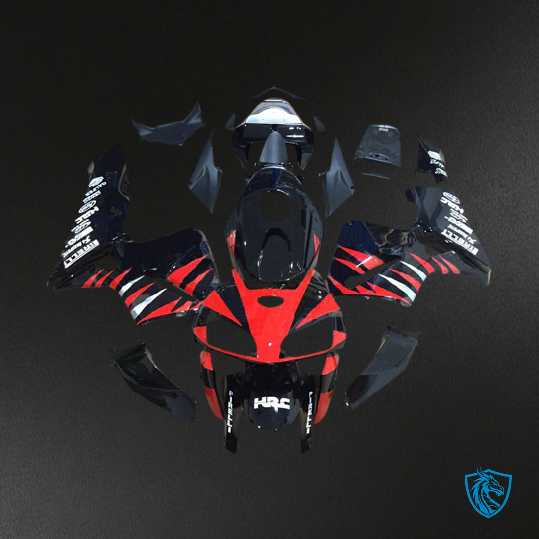 Honda CBR600RR (2005-2006) Black & Red F5 Fairing Kit - Aftermarket ABS Bodywork