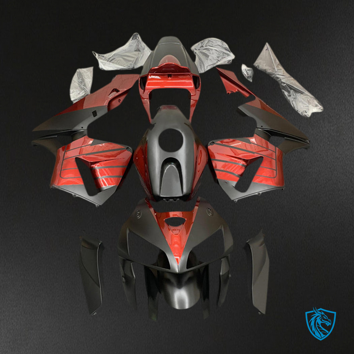 Honda CBR600RR (2005-2006) F5 Black & Red - MERGEment Motorcycle Fairings Kit