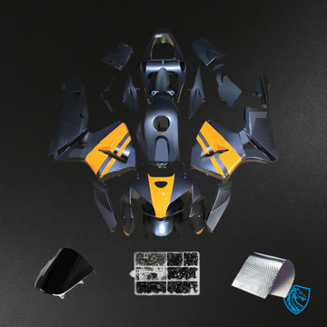 Honda CBR600RR (2005-2006) Black & Yellow F5 Fairing Kit - Aftermarket ABS Bodywork