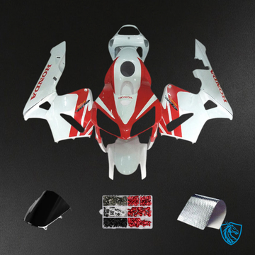 Honda CBR600RR (2005-2006) Red & White F5 Fairing Kit - Aftermarket ABS Bodywork