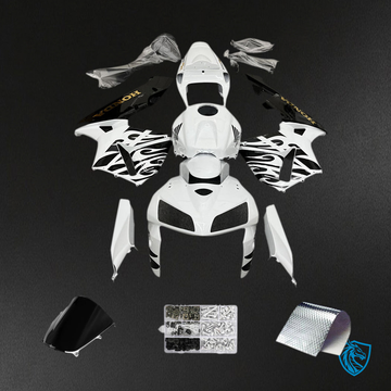 Honda CBR600RR (2005-2006) White & Black F5 - Custom ABS Fairing Kit