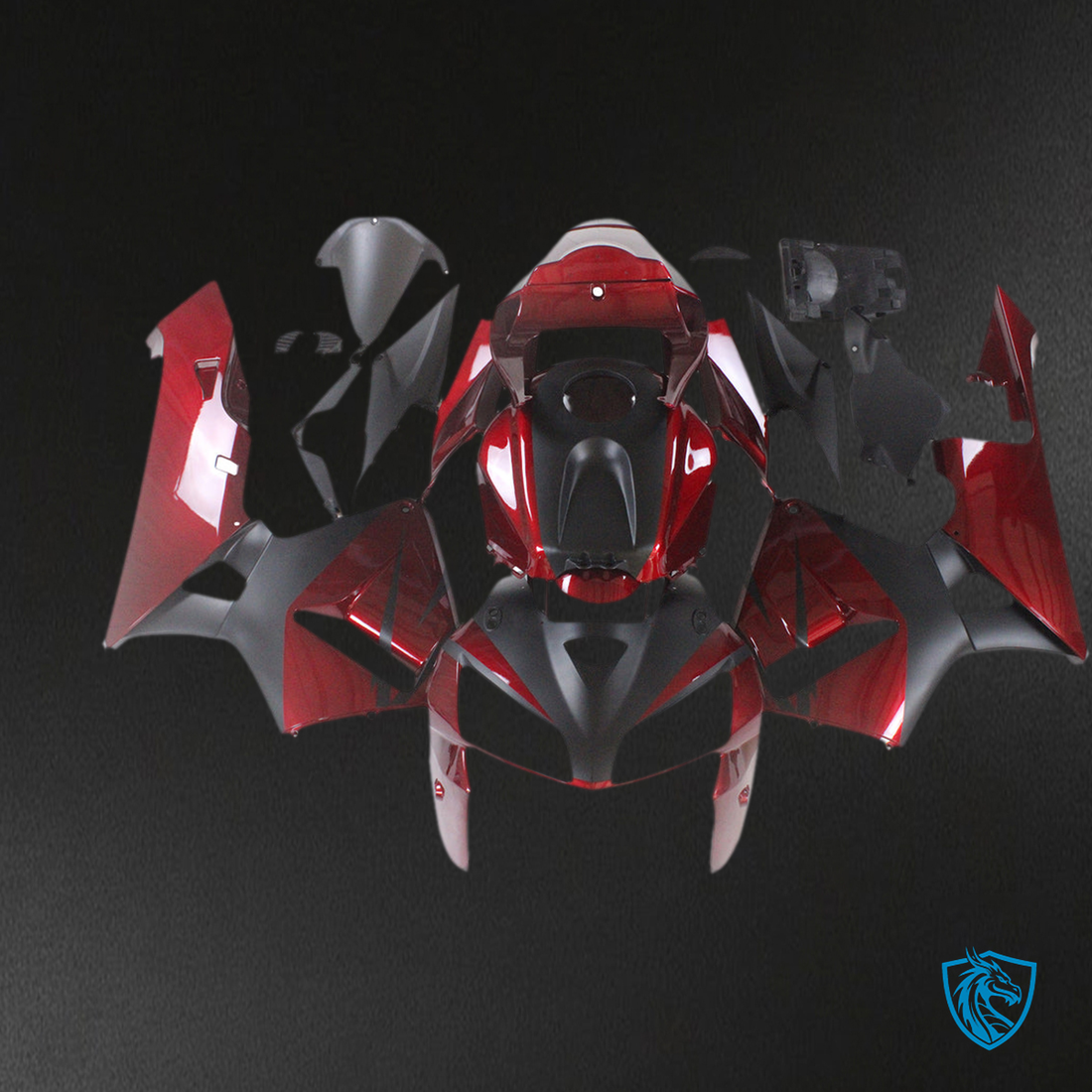 Honda CBR600RR (2005-2006) Black & Red F5 Fairing Kit | ABS Bodywork