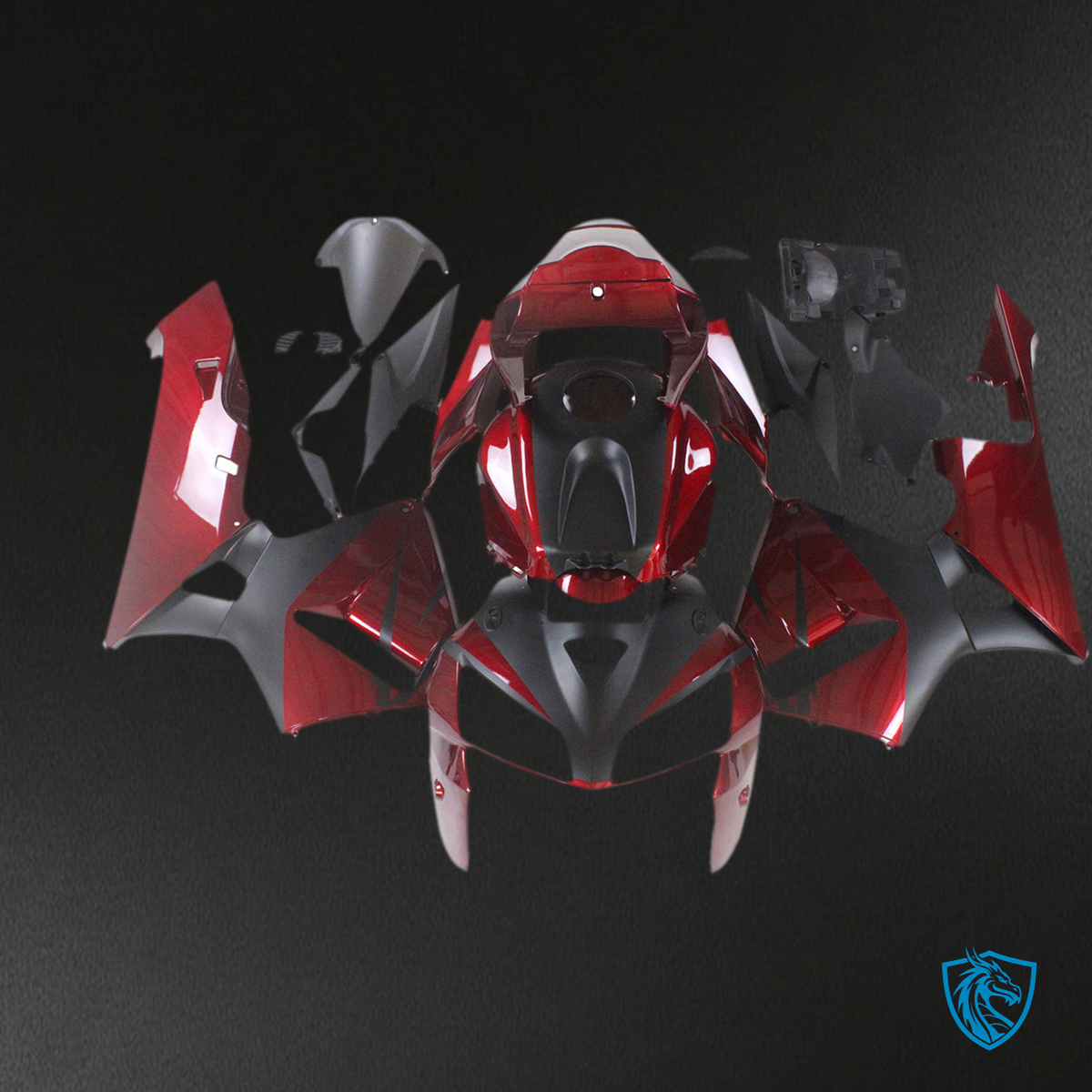 Honda CBR600RR (2005-2006) Black & Red F5 Fairing Kit | ABS Bodywork