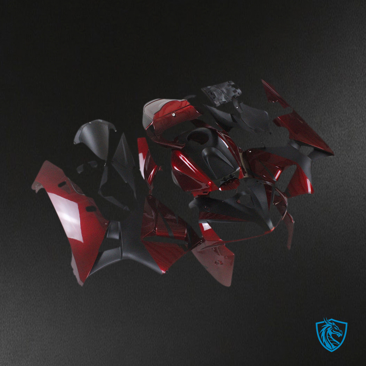 Honda CBR600RR (2005-2006) Black & Red F5 Fairing Kit | ABS Bodywork