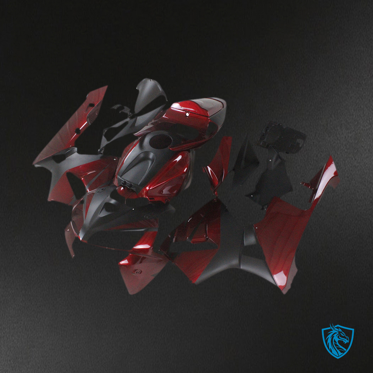 Honda CBR600RR (2005-2006) Black & Red F5 Fairing Kit | ABS Bodywork