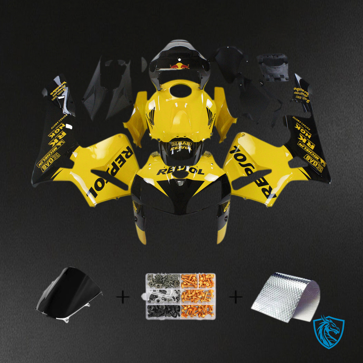 Honda CBR600RR (2005-2006) Yellow & Black F5 - MERGEment Motorcycle Fairings Kit