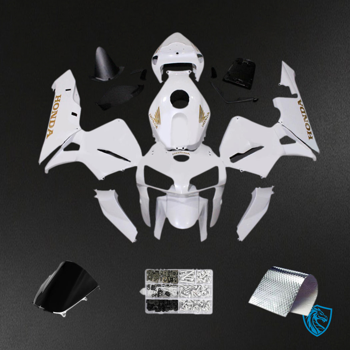 Honda CBR600RR (2005-2006) White F5 Fairing Kit - Aftermarket ABS Bodywork