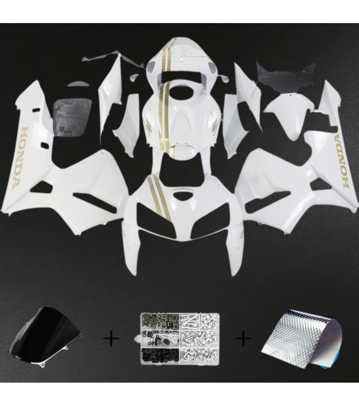 Honda CBR600RR (2005-2006) Fairing Kit - Gloss White ABS Bodywork
