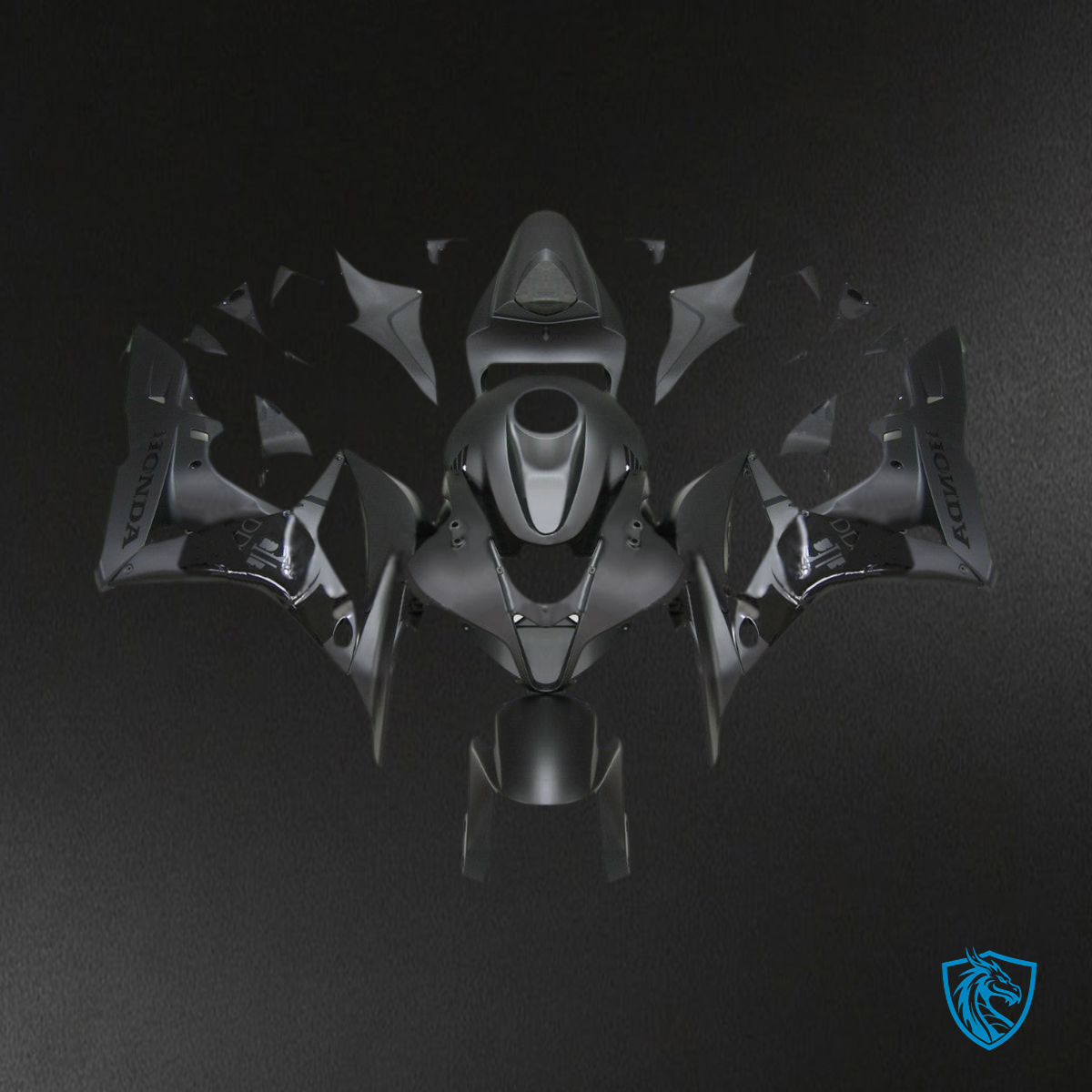Honda CBR600RR (2007-2008) Black Fairing Kit - Aftermarket ABS Bodywork