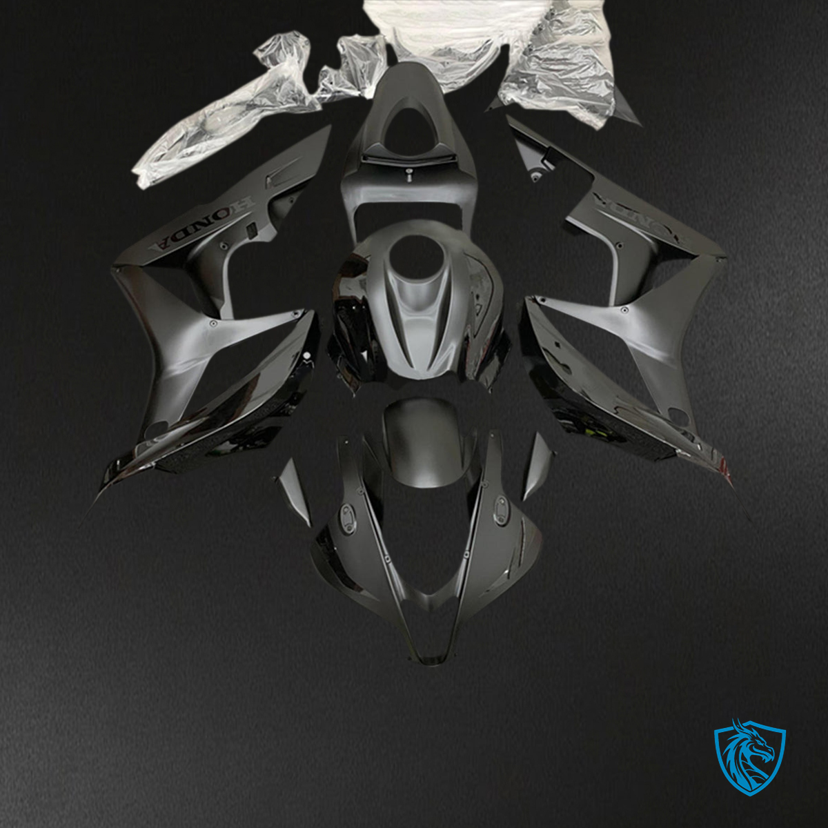 Honda CBR600RR (2007-2008) Matte Black F5 - Custom ABS Fairing Kit