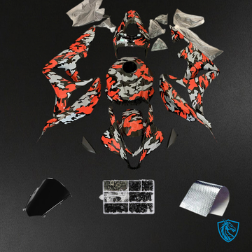 Honda CBR600RR (2007-2008) Gloss Light Orange Camo F5 Fairing Kit | ABS Bodywork