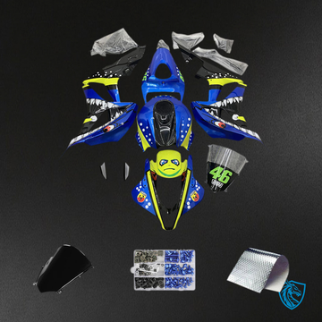 Honda CBR600RR (2007-2008) Metallic Blue Shark F5 Fairing Kit - Aftermarket ABS Bodywork