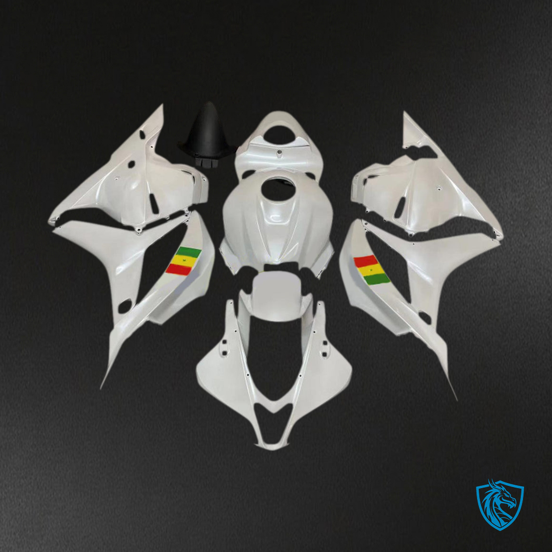 Honda CBR600RR (2007-2008) White F5 - Custom ABS Fairing Kit