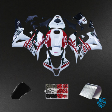 Honda CBR600RR (2007-2008) White, Red & Black F5 Fairing Kit - Aftermarket ABS Bodywork