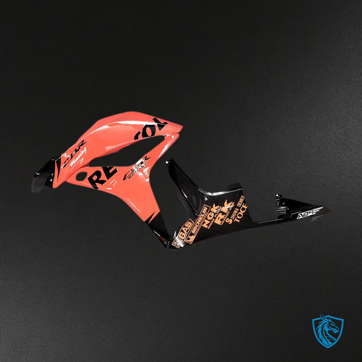 Honda CBR600RR (2007-2008) Orange & Black Repsol F5 Fairing Kit | ABS Bodywork
