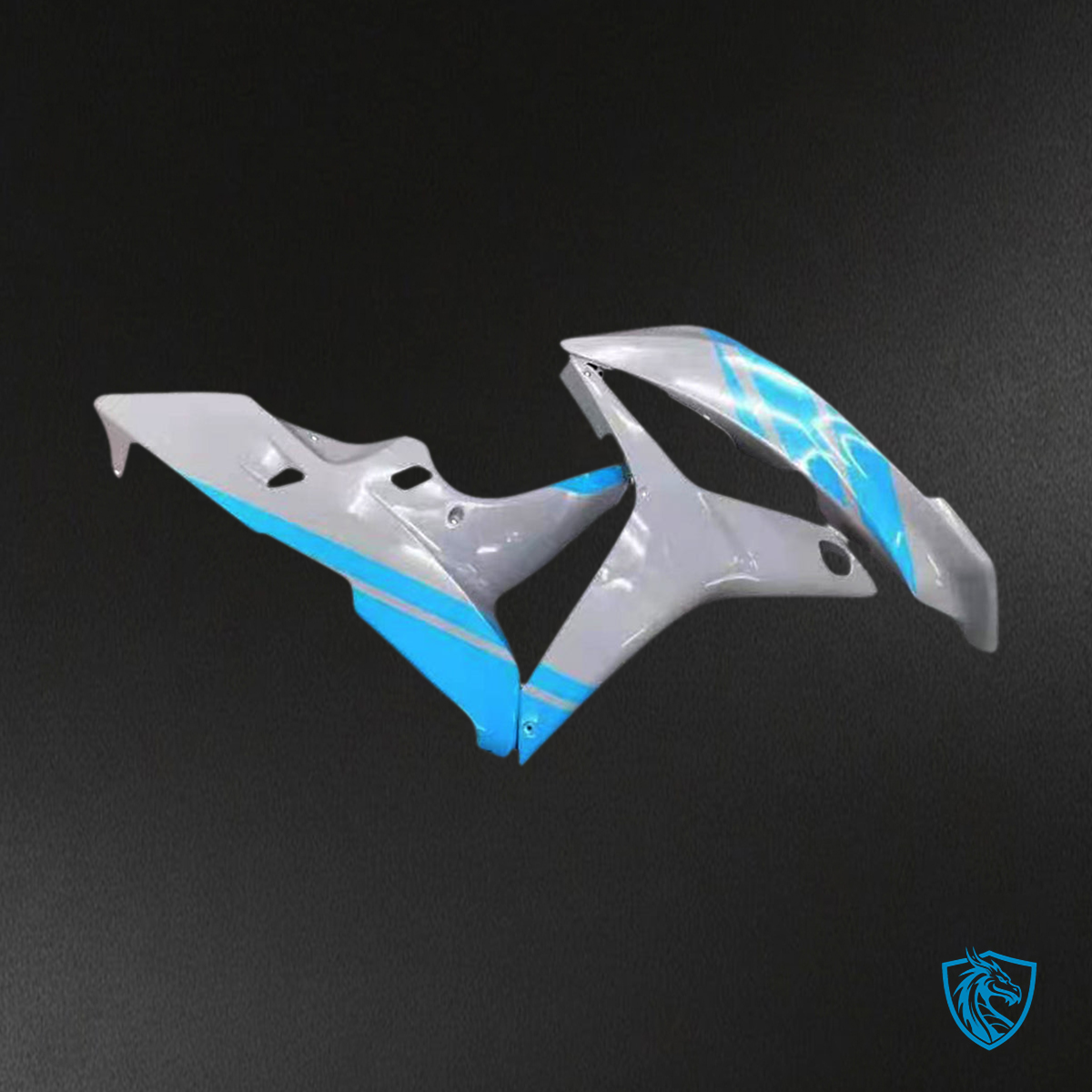 Honda CBR600RR (2007-2008) Nardo Gray & Light Blue F5 Fairing Kit - Aftermarket ABS Bodywork