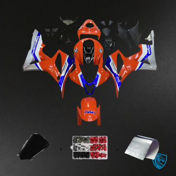 Honda CBR600RR (2007-2008) Orange, White & Blue F5 Fairing Kit | ABS Bodywork