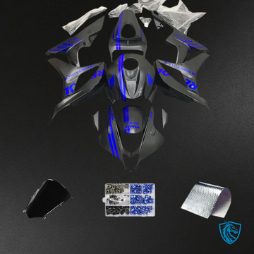 Honda CBR600RR (2007-2008) Matte Black & Blue F5 - MERGEment Motorcycle Fairings Kit
