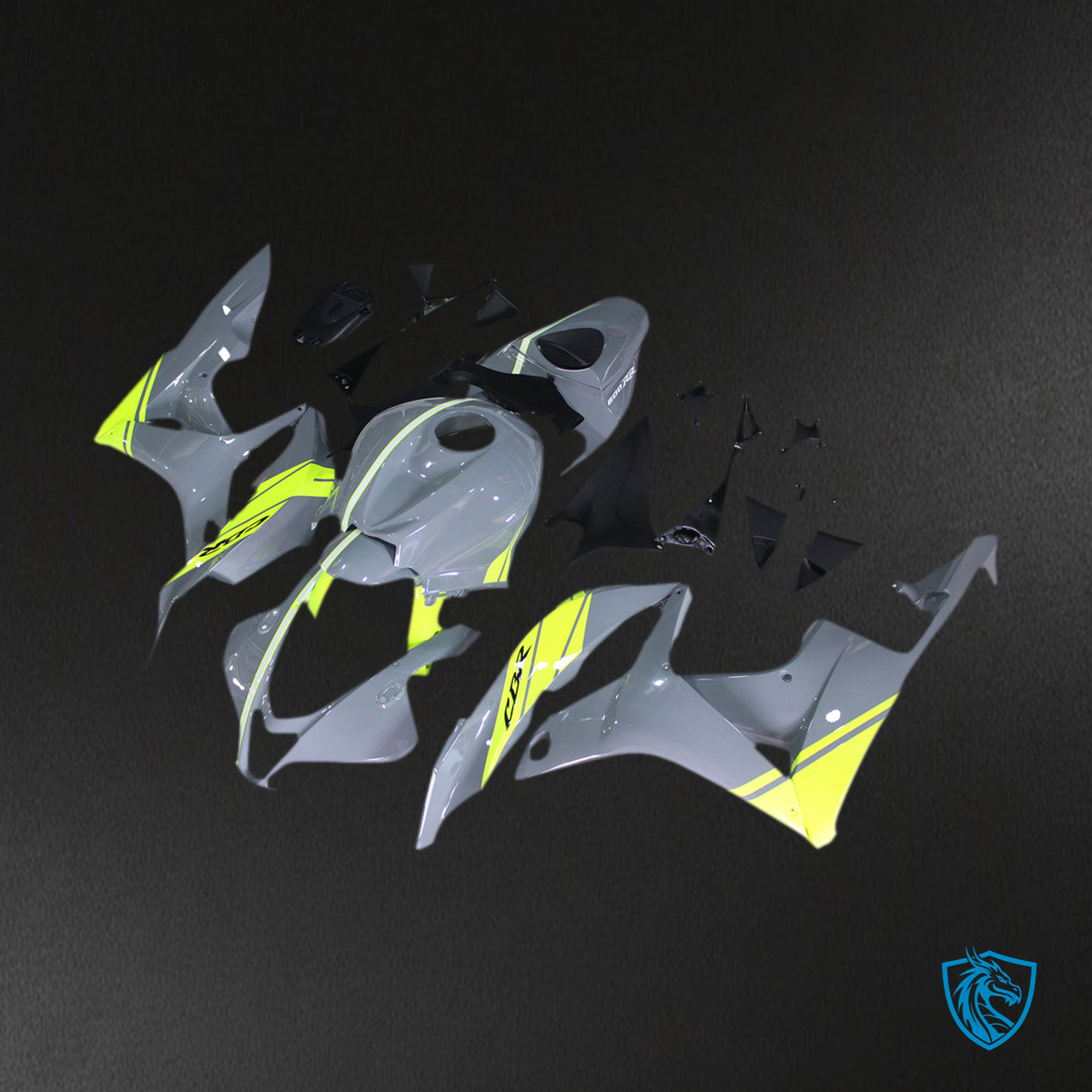 Honda CBR600RR (2007-2008) Nardo Grey & Neon Yellow F5 - MERGEment Motorcycle Fairings Kit