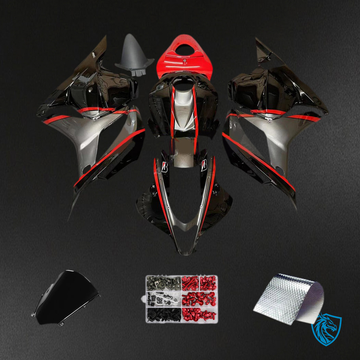 Honda CBR600RR (2007-2008) Gray, Black & Red F5 Fairing Kit | ABS Bodywork
