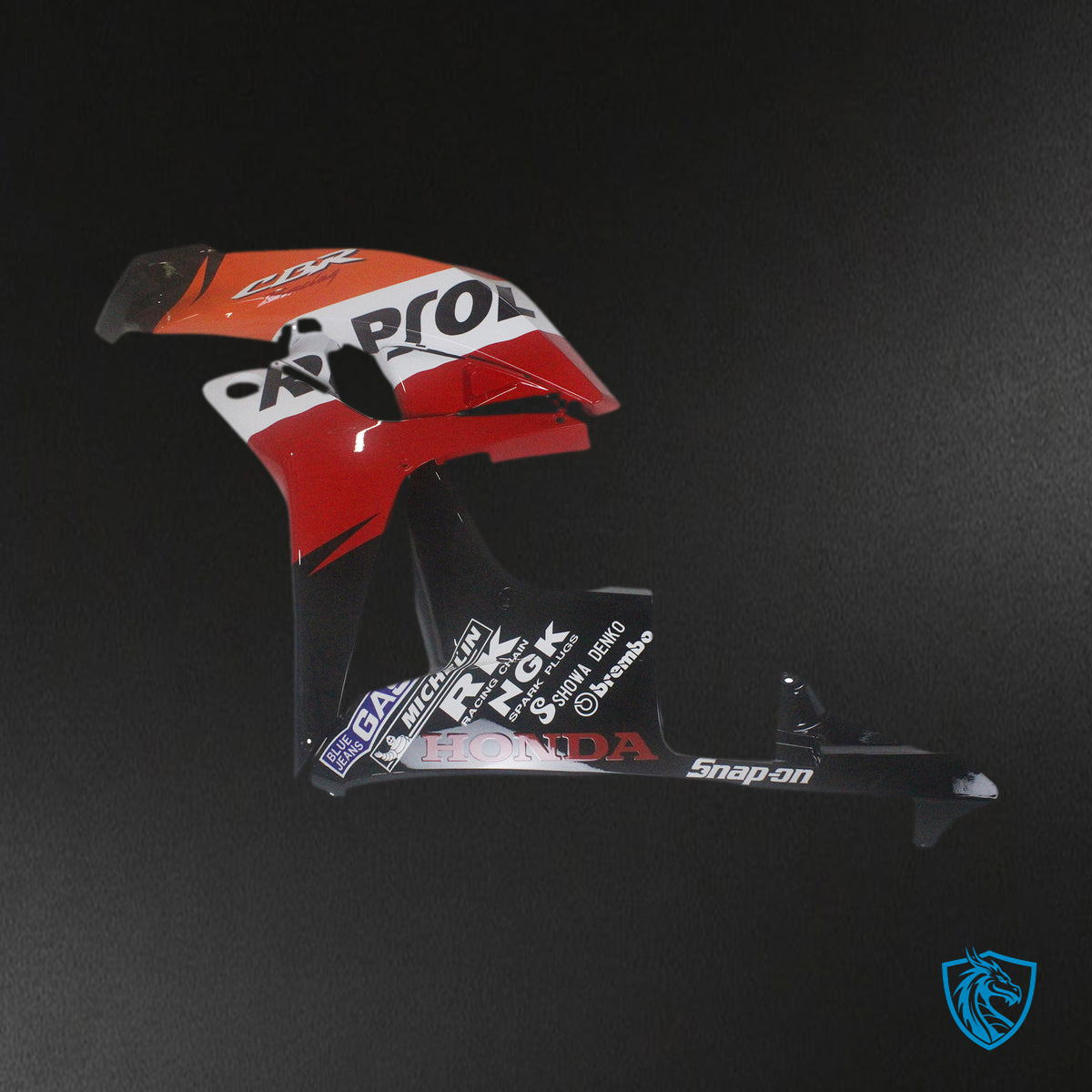 Honda CBR600RR (2007-2008) Orange, Red & Black - MERGEment Motorcycle Fairings Kit