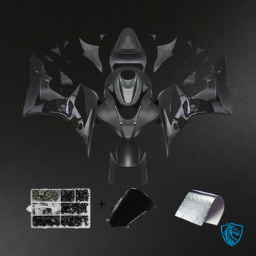 Honda CBR600RR (2007-2008) Matte Black Generic Fairing Kit - Aftermarket ABS Bodywork