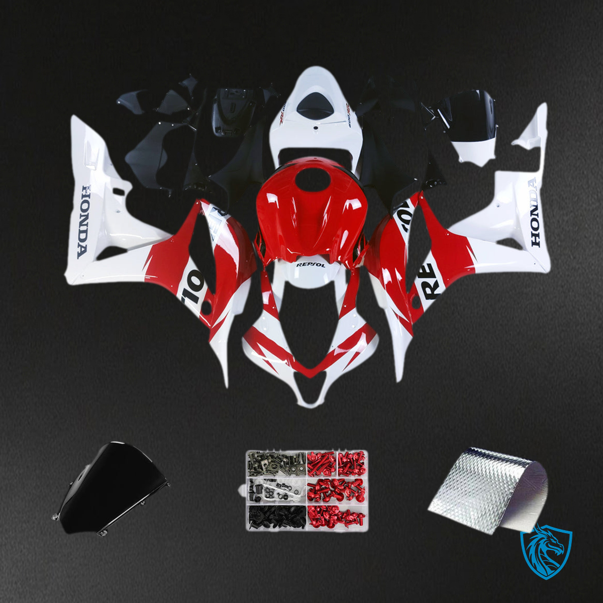 Honda CBR600RR (2007-2008) Red & White F5 - MERGEment Motorcycle Fairings Kit