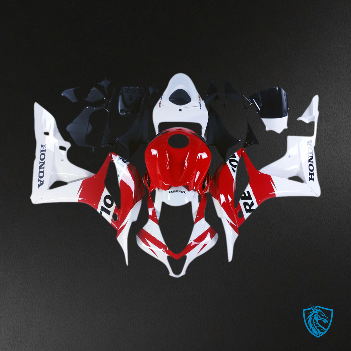 Honda CBR600RR (2007-2008) Red & White F5 - MERGEment Motorcycle Fairings Kit