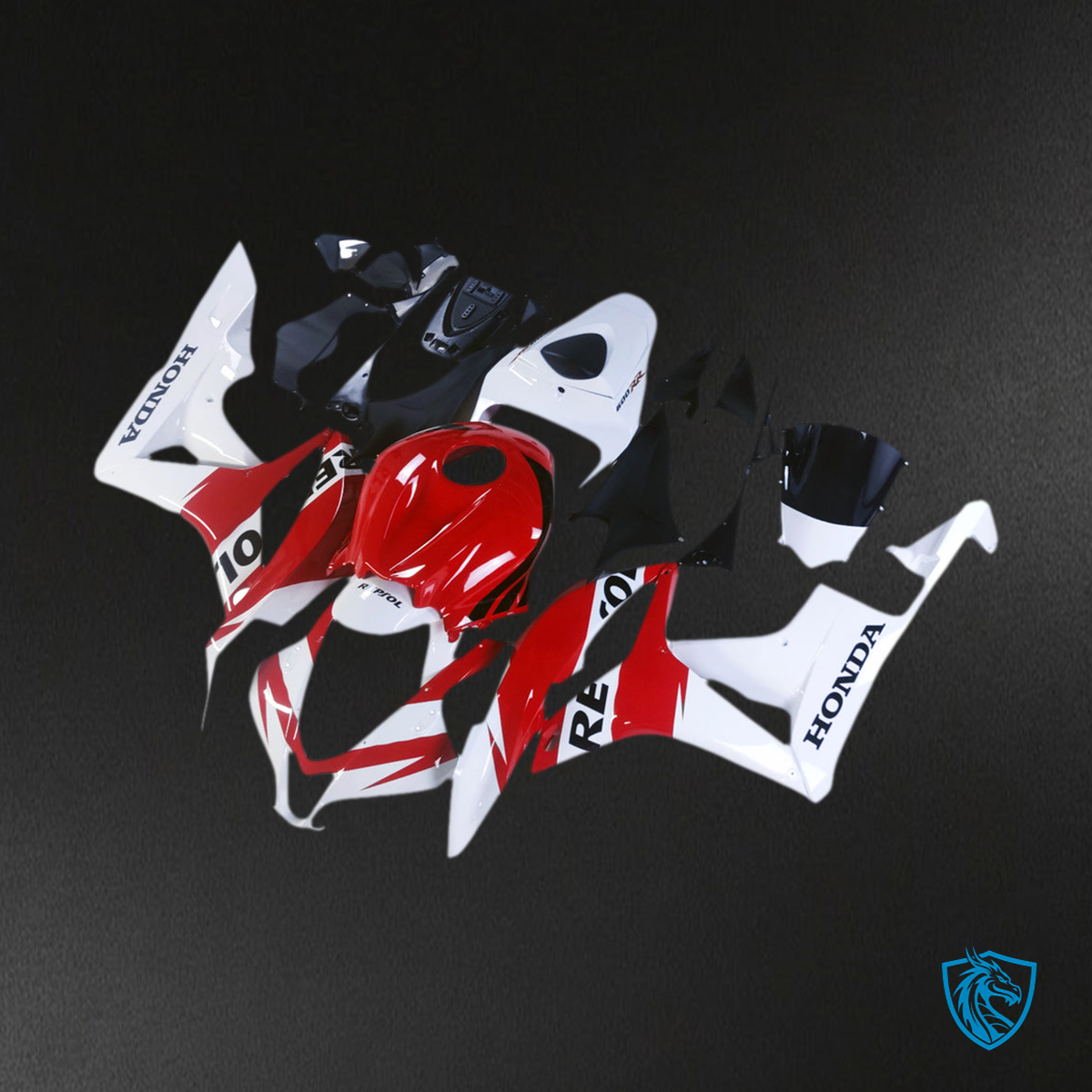 Honda CBR600RR (2007-2008) Red & White F5 - MERGEment Motorcycle Fairings Kit