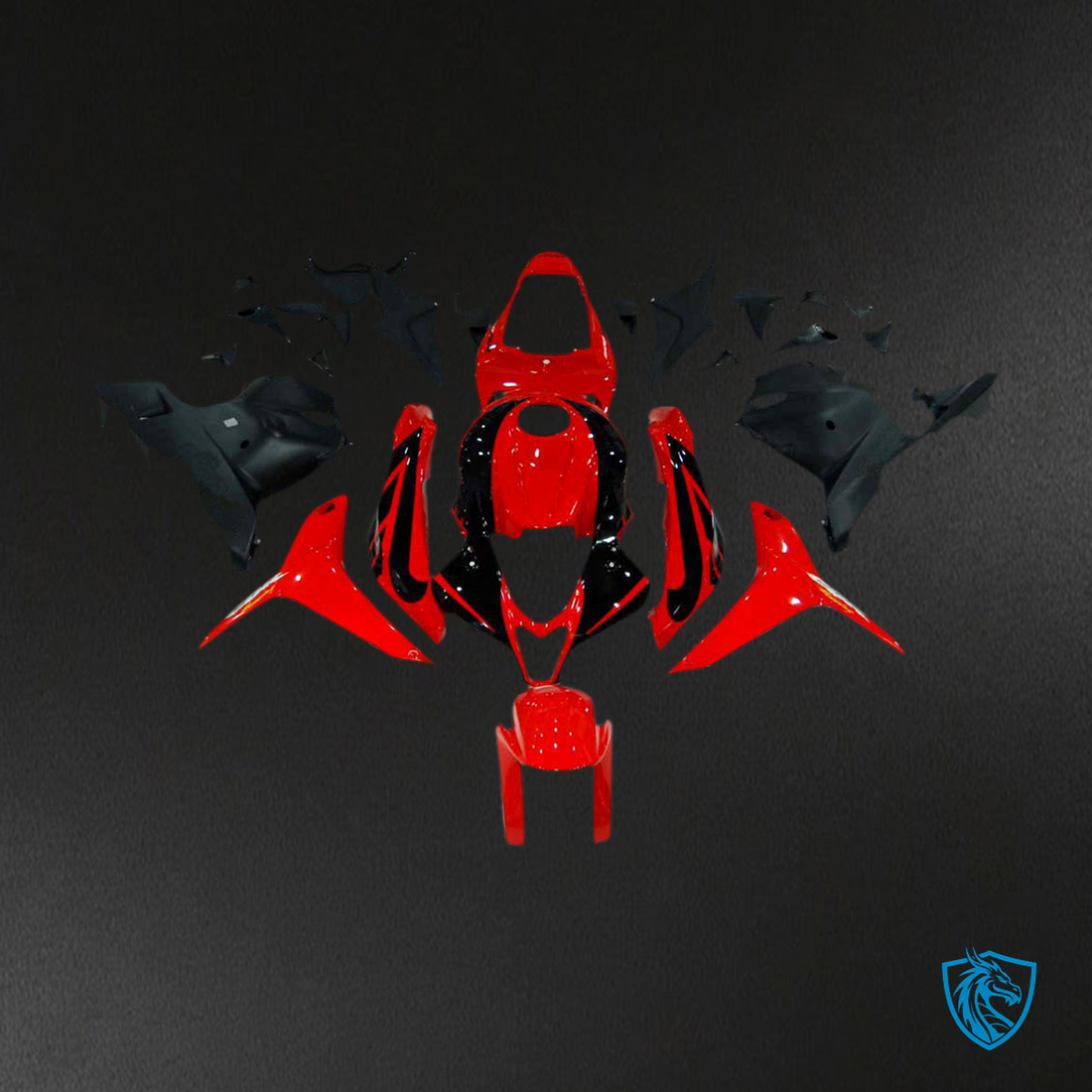 Honda CBR600RR (2009-2010) & (2011-2012) Red & Black generic Fairing Kit | ABS Bodywork