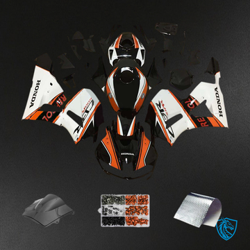 Honda CBR600RR (2013-2023) White, Orange & Black F5 Fairing Kit - Aftermarket ABS Bodywork
