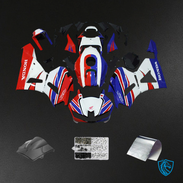 Honda CBR600RR (2013-2023) White, Red & Blue F5 - Custom ABS Fairing Kit
