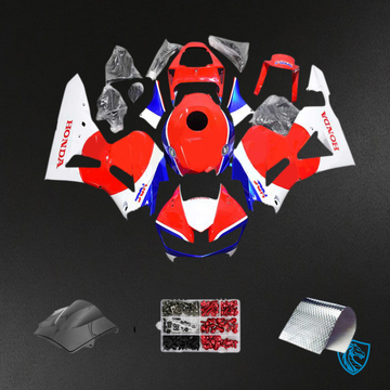 Honda CBR600RR (2013-2023) White, Red & Blue F5 Fairing Kit - Aftermarket ABS Bodywork