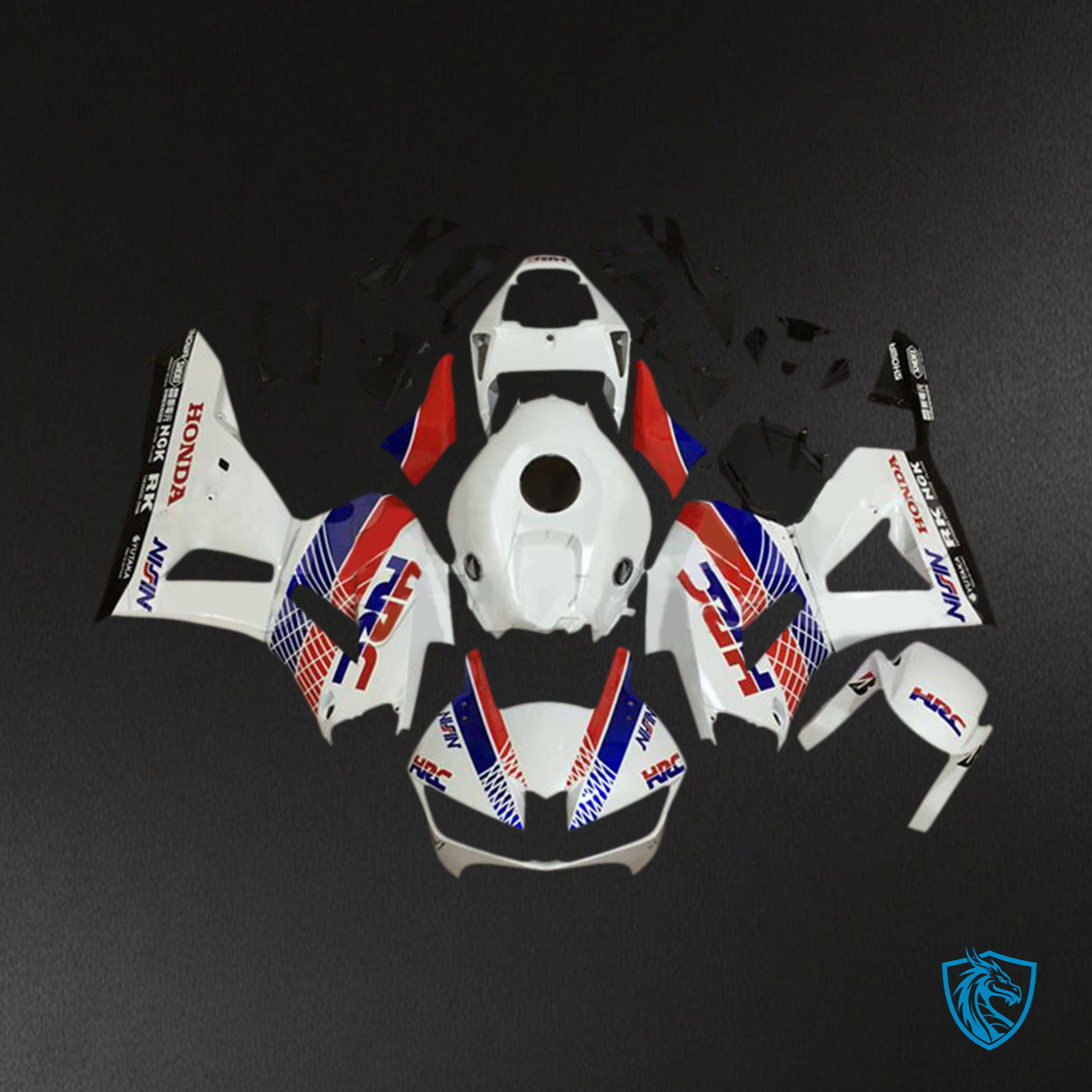 Honda CBR600RR (2013-2023) White, Red & Blue F5 Fairing Kit | ABS Bodywork