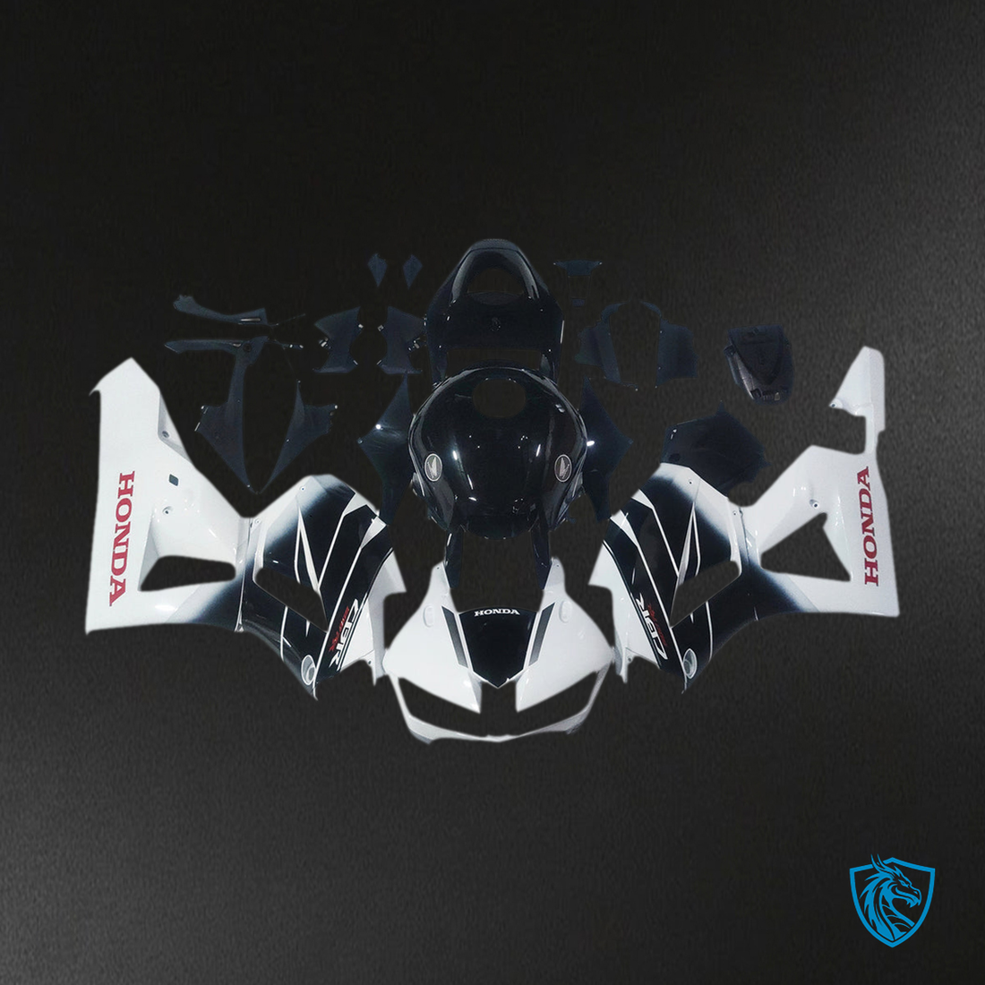 Honda CBR600RR (2013-2023) White & Black F5 Fairing Kit - Aftermarket ABS Bodywork